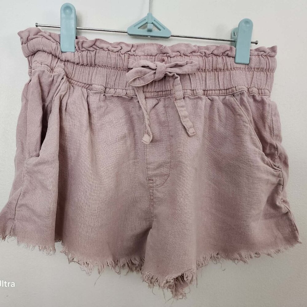 Rewash Dusty Rose Fringe Shorts Size Small Boho Flowy